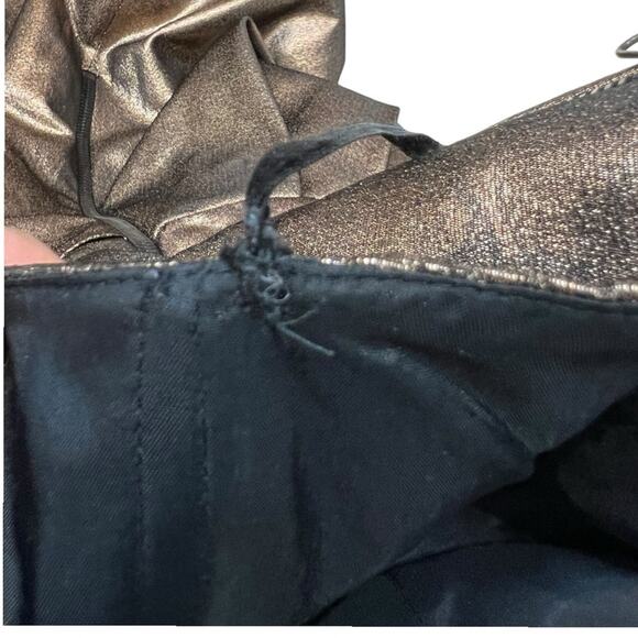 ROBERT RODRIGUEZ Metallic Mini Cocktail Dress One Shoulder Sheath Bronze Size 0 - Picture 16 of 16